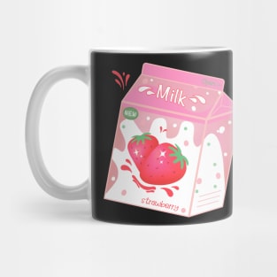 Retro 90s Japanese Kawaii Strawberry Milk Shake Carton Mug